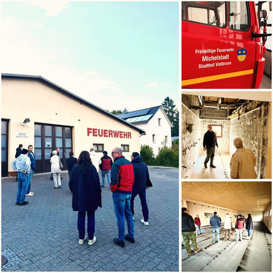 Die CDU-Fraktion Michelstadt hat die Baustelle des Anbaus am Feuerwehrhaus in Vielbrunn besucht und sich über den aktuellen Baufortschritt informiert.